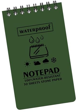 „Write In The Rain“-Notizbuch, wasserfestes Papier-Notizbuch - Wasserfeste Notizblöcke - Tragbarer Taschen-Notizblock, Top-Spiral-Memo-Notizblöcke mit 50 Seiten für die Aufzeichnung am Arbeitsplatz, i
