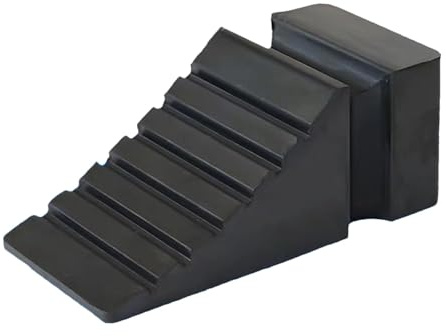 Tapón de coche de garaje, cuñas de rueda de carga pesada - Tapón de neumático de goma portátil - Cuña de rueda con detección de peso, tope de neumáticos de garaje para remolques de