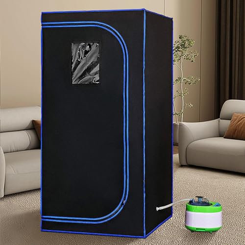 CFDZCP Portable Home Steam Sauna Box，Full Size Home Personal Sauna Steam Detox Room ，with 2L 1000W Steam Generator,Foldable Chair, Men & Women