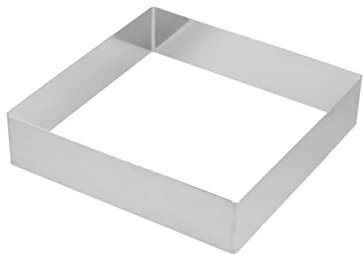 IMIKEYA Anello Mousse in Acciaio Resistente Alte Temperature 22 Cm Quadrato Per Torte, Dessert e Pasta Sfoglia, Stampo Per Dolci Riutilizzabile Superficie Liscia Igienica Adatto a Cucina e Forno