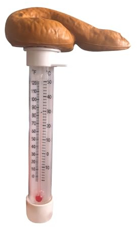 Lustig Pool Thermometer, Kackhaufen-Shaped Schwimmende Thermometer, Kackhaufen Poolthermometer Schwimmende Prank Wasser Temperatur poolthermometer Für Außen & Innenpools, Spas