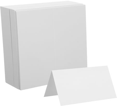 DOITOOL 100 Piezas Tarjetas de Lugar Blancas para Bodas y Banquetes Tarjetas de Asiento Rellenables para Imprimir o Escribir Decoración para Fiestas y Eventos