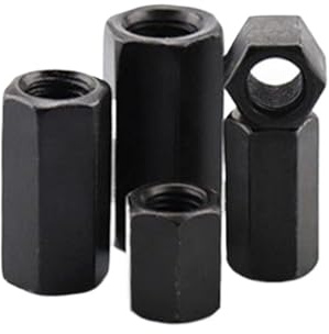 HEXHUASR 1 stück M10 M12 M14 M16 M18 M20 Klasse 12.9 Schwarz Hex Standoff Spacer Kupplung Mutter Lange Hex Mutter/anschluss Gewinde Mutter(M16)