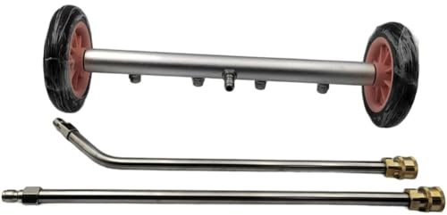 Pulitore per idropulitrice per carrozzeria, spazzola per pulizia telaio auto da 40,6 cm, con asta di prolunga, per una rimozione efficace dello sporco