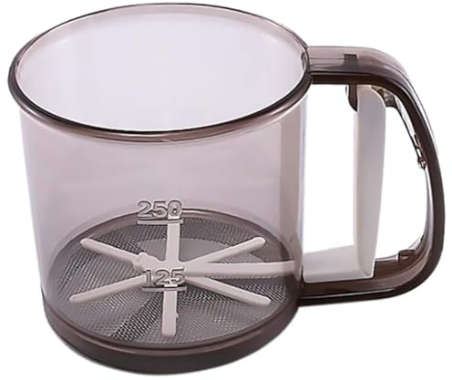 Toyvian Cedazo de de Mano Semiautomático de Acero Inoxidable y PP para Hornear, Práctico y Seguro, Adecuado para Repostería en Casa