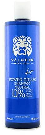 VALQUER Power Color Neutro Champú Potenciador de Color | Para Cabello Teñido o Natural | Ajusta la Intensidad del Tono | Ingredientes Naturales | Sin Sulfatos | Vegano | 400 ml