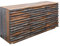 invicta INTERIOR Massives Sideboard Relief 160cm Sheesham Holz grau Smoke Finish mit aufwändiger Front Kommode Anrichte