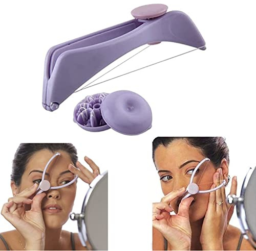 JKSM Ansiktshårborttagare för kvinnor, bärbar ansiktshår borttagningsanordning bomull tråd epilator, manuell hårborttagningsenhet för ansikte, övre läpp, armar, ben, rygg
