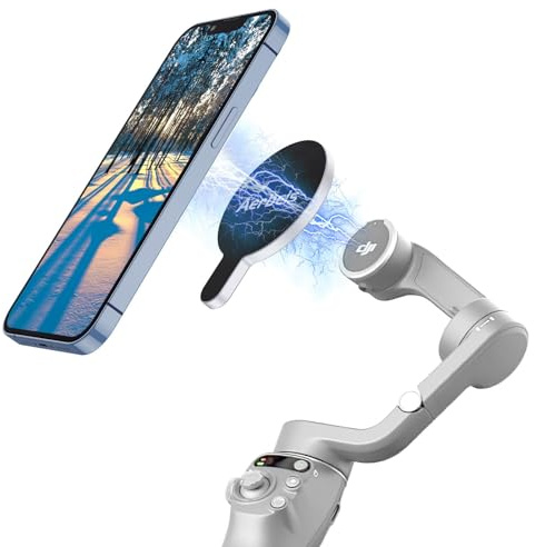 Aerbeis DJI Magnetische Ringklemmhalterung – für Magsafe DJI OM 6 / OM 5 / OM 4 / OM 4 SE Adapterhalterung kompatibel mit DJI Osmo Gimbal Stabilisator, DJI OM Zubehör