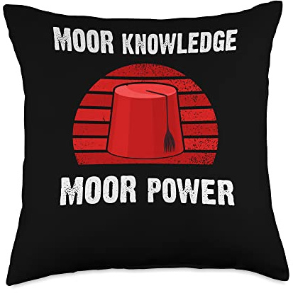 Moor Knowledge Moor Power Moorish American Men Women Kids Throw Pillow