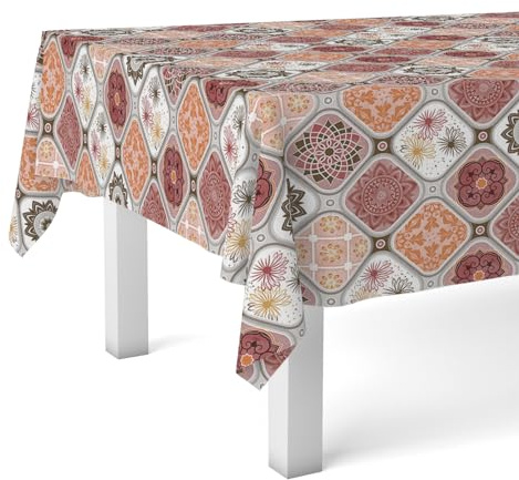 Martina Home Jucar Nappe en Toile Cirée Rouge 100 x 140 cm
