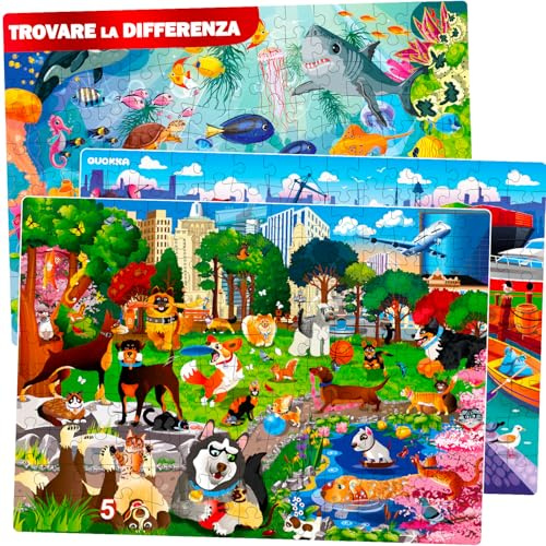 Quokka Boden Puzzle ab 4 5 6 Jahre – Große 3x150 Teile Puzzle ab 6 7 Jahre – Suchen und Finden Spiele von Aktivitäten mit Meerestieren – Geschenk Spielzeug für Jungen und Mädchen 7 8