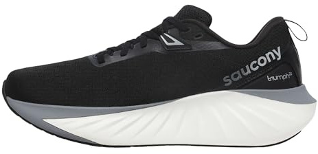 Saucony Men's Triumph 22 Sneaker, Black/White, 8.5 UK