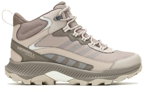 Merrell Women's Speed Strike 2 Mid Waterproof Hiking Boot, Stone, 7.0