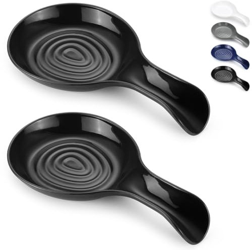 Kyraton Repose Cuillère Cuisine Ensemble De 2 Pièces, Porte Cuillere Cuisine, Plastiques Porte-ustensiles De Cuisine Pour Cuillères, Porte-cuillères Pour Table De Cuisson, Lavable Au Lave-vaisselle