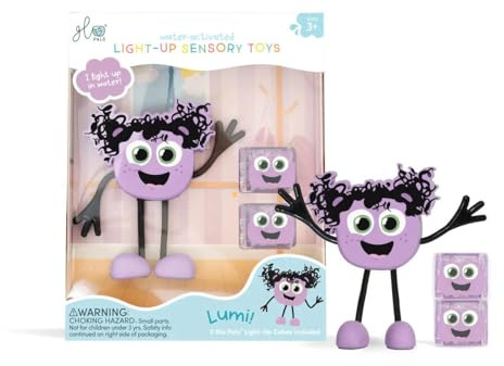 Glo Pals Badefiguren inkl. leuchtende Würfel Leuchtende Figuren für EIN einzigartiges sensorisches Erlebnis und Magische Badezeit (Lumi Violet)