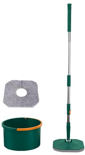 Spinner Mop And Bucket, Mop Spinner And Bucket - Multifunctional Square Spinner Mop,Portable Microfiber Dust Mop for Wood Flooring with Wringer for Cleaning Hardwood Laminate Tile Floors