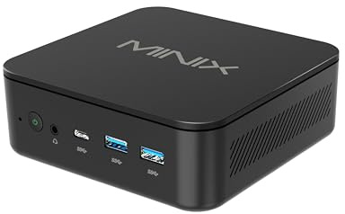 MINIX NGC-NR660 Mini PC, AMD Ryzen 5 6600H, 16 GB DDR5, 512 GB PCIe 3.0 SSD, kompakter Mini Desktop Computer Windows 11 Pro, Dual LAN 2,5 G, Triple 4K Display, USB-C 4.0, WiFi 6E für Zuhause/Büro