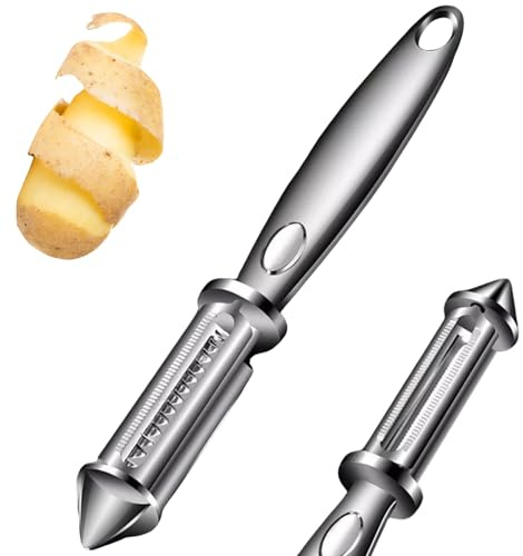 1 Pcs Stainless Steel Peeler, Peeling Tool for Kitchen, Versatile Vegetable and Fruit Peeler, 2 in 1 Tool and Shredder, Suitable for Kitchen, Fruits, Carrots, Apples, Vegetables, Eggplants, Cucumbers