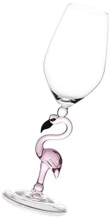 DECORNIJIA Rosa Flamingo Weinglas aus Glas für Zuhause und Partys, 1 Stück | Dekorative Form, Geeignet für Hochzeiten, Geburtstage und Einweihungen, Stilvoller Kelch für Besondere Anlässe