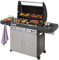 Campingaz 4 Series Classic LS Plus Barbacoa a gas, 4 quemadores de acero Inoxidable, 12.8kW, Sistema de limpieza InstaClean, 4 Ruedas, Color Negro, Gris, 160 x 59.8 x 115.6 cm