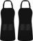 Utopia Kitchen 2 Stück Kochschürze für Damen und Herren wasserbeständig, Unisex Grillschürze mit zwei Taschen und Verstellbarem Nackenband Schwarz