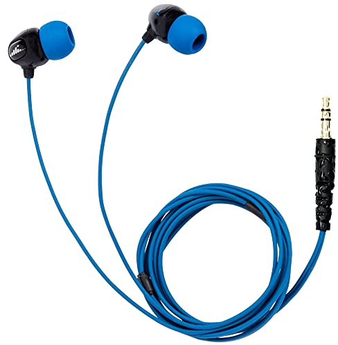 H2O Audio Surge+ 100% Waterproof Headphones - Noise Canceling, Sweatproof, IPX8 Swim Earbuds with Bass Boost, Multiple Earplug Sets, for Swimming, Running & Underwater Activities - Black/Blue | Noise Canceling, Sweatproof, Bass Boost, Multiple Earplug Sets, For Swimming And Underwater, Black And Blue