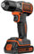 Black+Decker 18 V/ 1,5 Ah Li-Ion Akku-Bohrschrauber Autosense, Ladegerät, Koffer, ASD184K