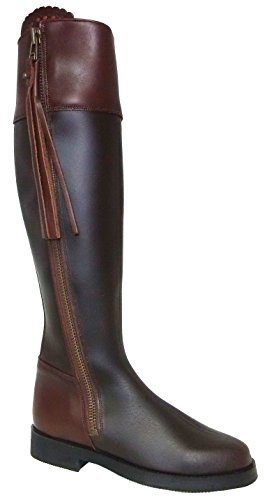 Stivali Equitazione Donna Uomo Marrone Pelle Valverde del Camino Cerniera 44 cm