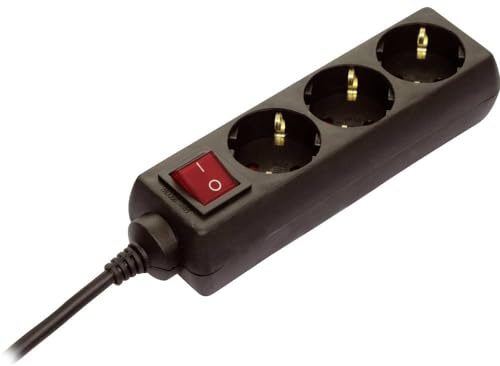 Schwabe E426901 Tischsteckdose 3fach Noir