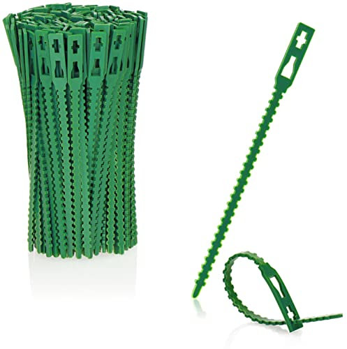 COM-FOUR® 200x raccoglitore per piante - raccoglitore per piante verde - raccoglitore universale - raccoglitore per fiori - lega arbusti e stabilizza piante - 10 cm (10 centimetri)