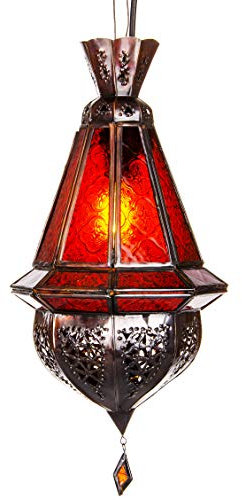 Moulay - Lámpara colgante de estilo oriental (45 cm, casquillo E14, diseño marroquí), diseño marroquí, lámpara oriental para salón, cocina o para colgar sobre la mesa de comedor