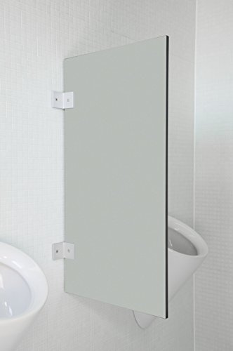 Kemmlit Urinal Trennwand Modena Hellgrau aus HPL in klassischen Farben, Schamwand WC Herren, TÜV zertifiziert