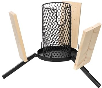Grillpaul Flammlachs Grill | Feuerkorb | 3X Flammlachsbretter + 20x Holzstifte | Finnland