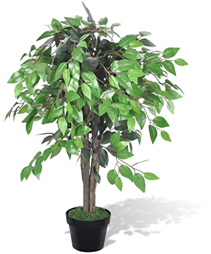 vidaXL Künstlicher Ficus mit Topf 90 cm