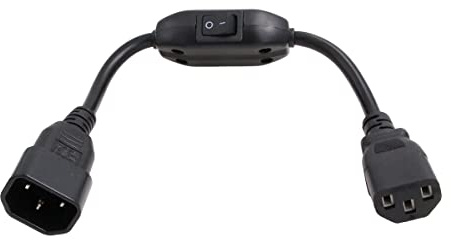 Eonvic Netzkabel, PDU USV, IEC 320, C14 auf C13, mit An/Aus-Schalter, 30 cm
