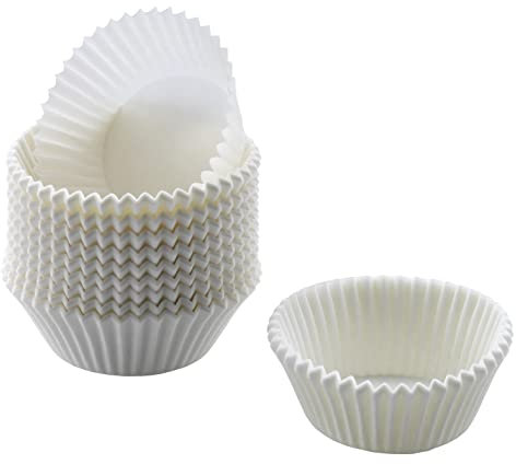 Original Kaiser Inspiration Mini Muffin Förmchen Papier, 200 Stück, weiß, klein 4,5 cm, Muffinförmchen Papier fettdicht, ideal für süße und herzhafte Muffins