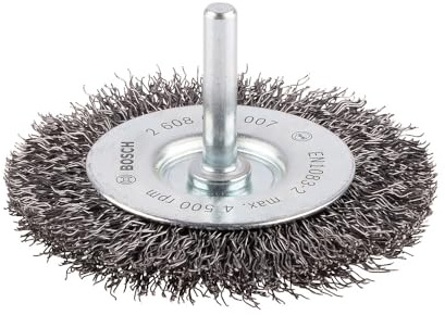 Bosch 1x PRO Metal clean Scheibenbürste, gerader Schaft, 75 x 0,3 mm | für Stahl, Nichteisenmetalle, Ø 75 mm, Professional Zubehör Bohrmaschine, Schrauber, Schlagbohrer