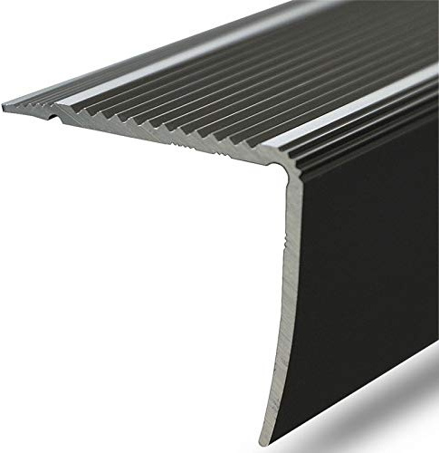 casa pura Profilé d'escalier en Aluminium en Forme de L 1 pièce, Longueur 90 x 3 x 2 cm | Auto-adhésif Nez de Marche pour parquet et stratifié Angulaire Bronze
