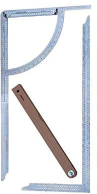 hedue® Anreissgerät Alpha Set M900d - Alphawinkel & Zimmermannswinkel im Set, Alpha Winkel, Zimmererwinkel & Winkelschmiege für Zimmerer