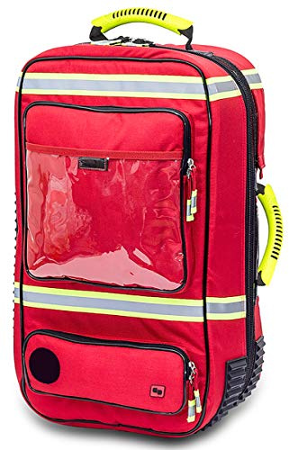 EB EMERAIR'S Beatmungskoffer | rot | Notfalltasche | Notarzt | Rettungsdienst | Erste Hilfe | viel Platz für die umfangreiche Ausstattung | inkl. Modultaschen und Ampullarium