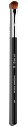 Sigma Beauty E54 Medium Sweeper Pinsel – Professioneller Lidschattenpinsel für kontrolliertes Auftragen auf das Lid, zum Auftragen metallischer Farbtöne und zum Highlighten des Brauenknochens