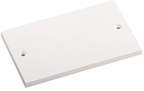 White Double Two Gang Blank Cover Socket Blanking Plate