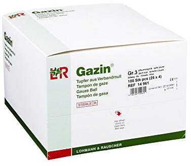 Gazin 14961 Verb??nde, Tupfer, steril, pflaumengro? (100-er pack)