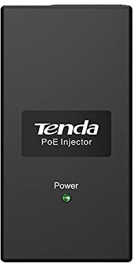 Tenda PoE Injector, Fast Ethernet PoE Adapter 48 V, Compatible with IEEE 802.3af compliant powered devices, Provides Power up to 100 m, 15.4 W Maximum, Plug and play, Passive PoE (PoE15F)