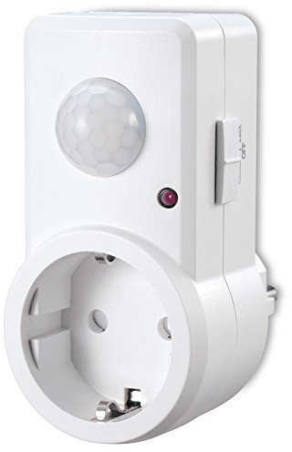 sonero IMS060 Rilevatore di movimento a infrarossi con adattatore a spina - installazione interna in presa, classe di protezione: IP20, campo di lavoro 120° / 9m, bianco