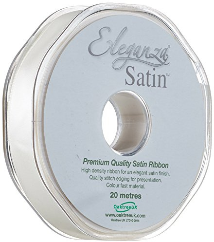 Eleganza 15 mm x 20 m satinband dubbelsidig, grädde