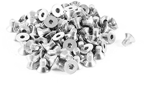 sourcing map 100 Stück Edelstahl 304HC Senkkopf Schraube M5 x 8 mm de