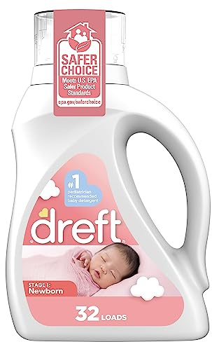 Dreft Stage 1: Newborn Baby Liquid Laundry Detergent, 32 Loads 50 fl oz