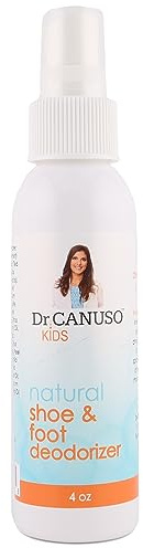 Kids Foot Spray by Dr. Canuso, Natural Shoe Freshener for Kids and Adults, No Sticky Residue, Fights Stinky Feet and Strong Odors Fast, Packed with All Natural Essential Oils, Talcum Free